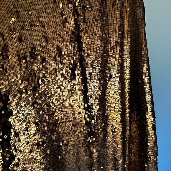 Ralph Lauren Gold Sequin shift dress lined copper party cocktail shimmer new - Picture 3 of 6